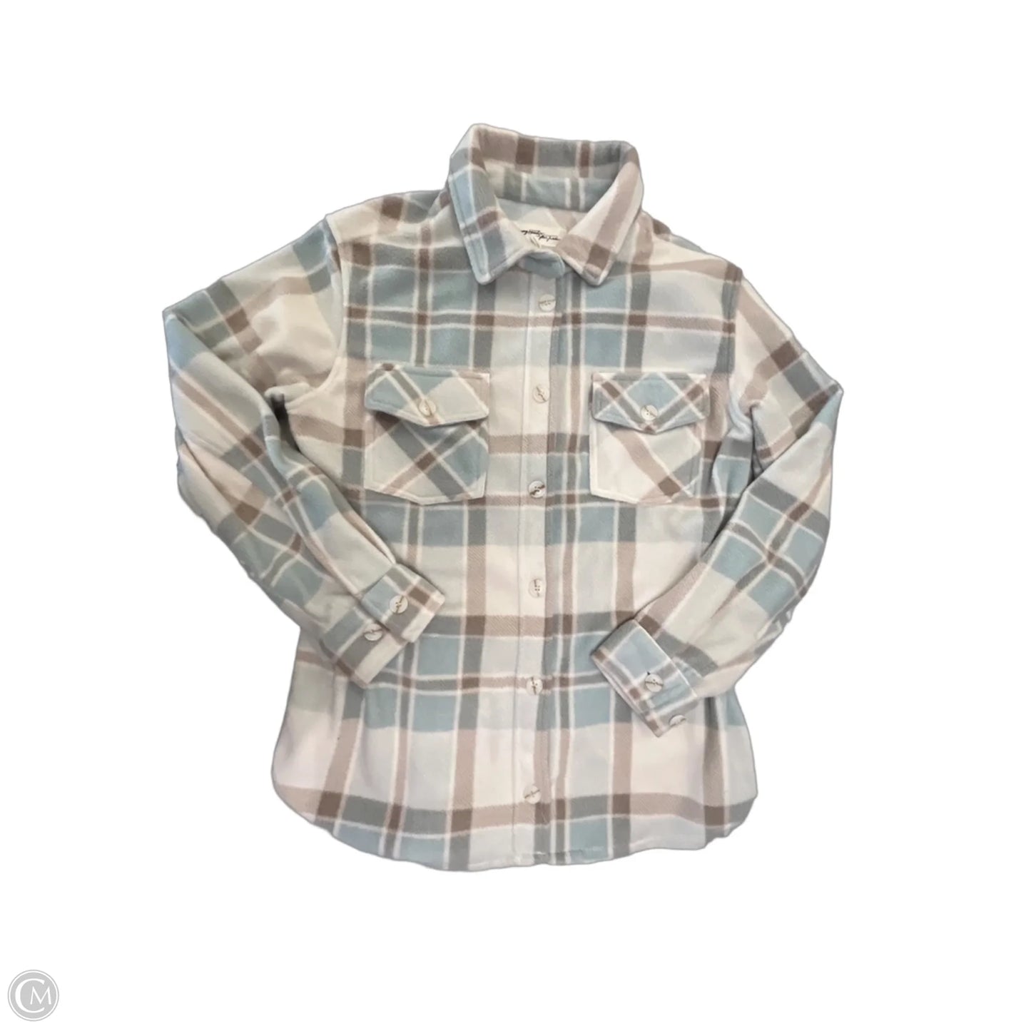 Jacket Shirt By Clothes Mentor In Plaid Pattern, Size: M