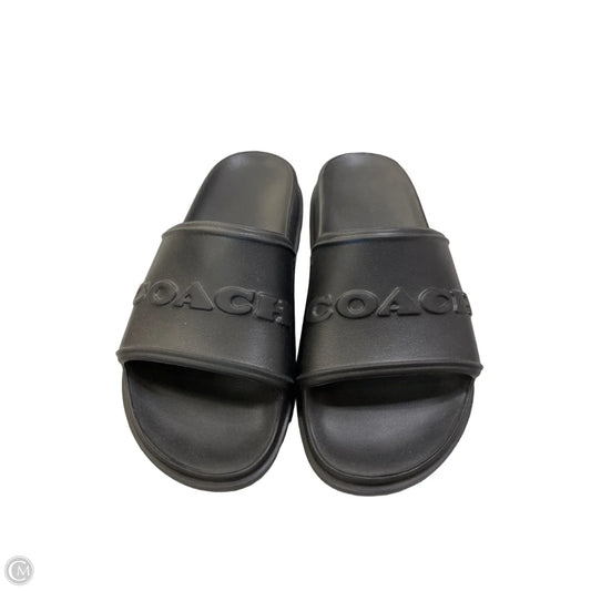 Sandals Designer By Coach In Black, Size: 7