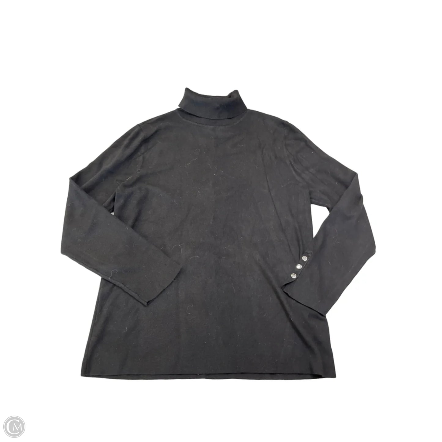 Top Long Sleeve Basic By Chicos In Black, Size: L