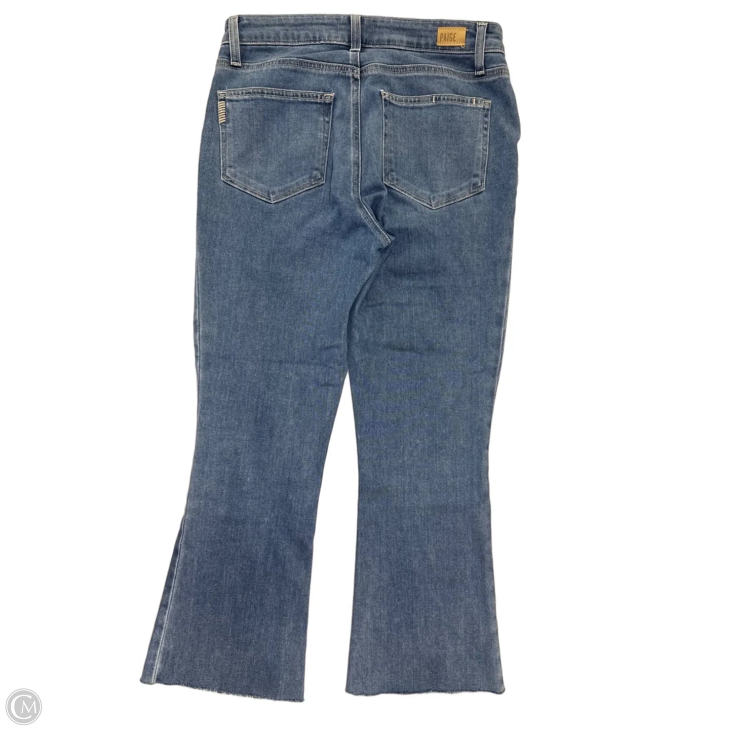 Jeans Flared By Paige In Blue Denim, Size: 8