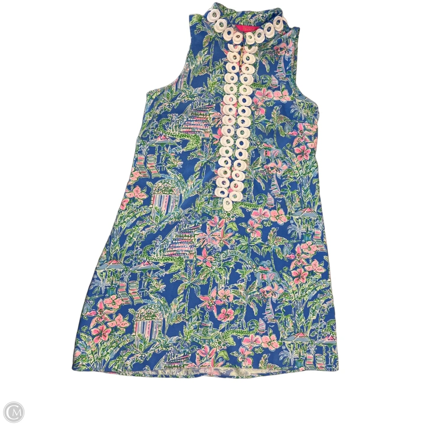 Dress Designer By Lilly Pulitzer In Blue & Green, Size: S