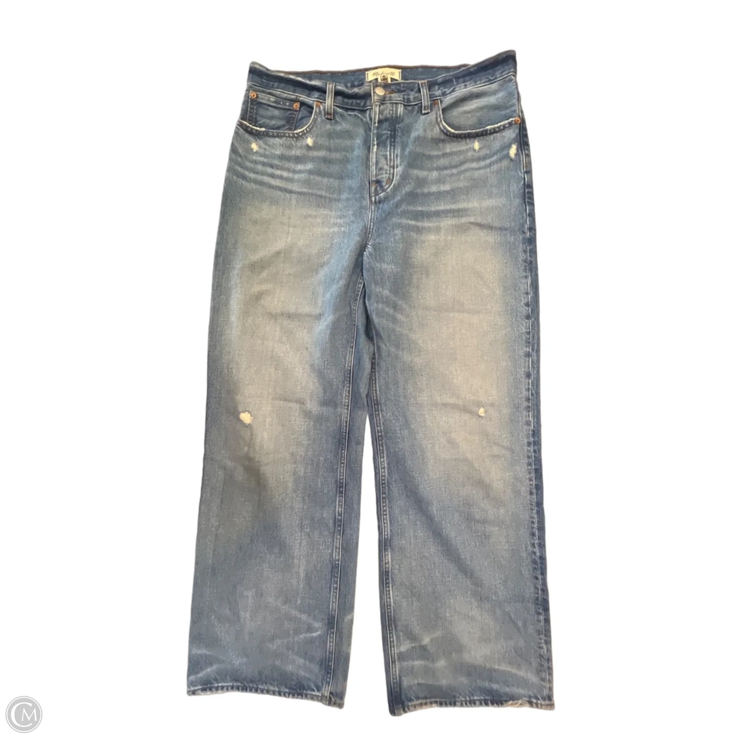Jeans Wide Leg By Madewell In Blue Denim, Size: 10