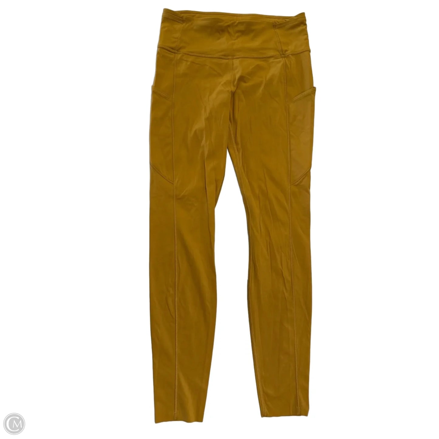 Athletic Leggings By Lululemon In Gold, Size: M