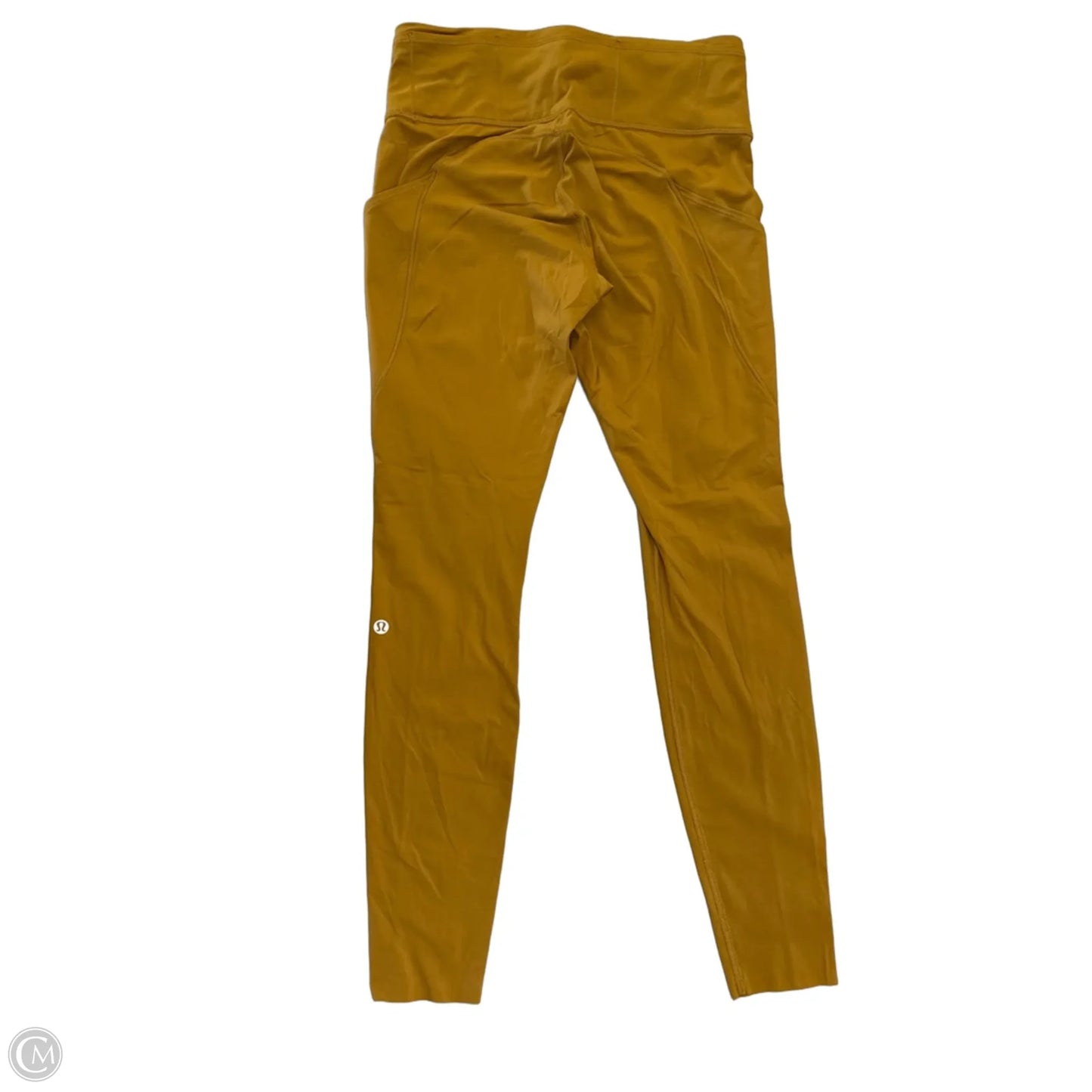 Athletic Leggings By Lululemon In Gold, Size: M