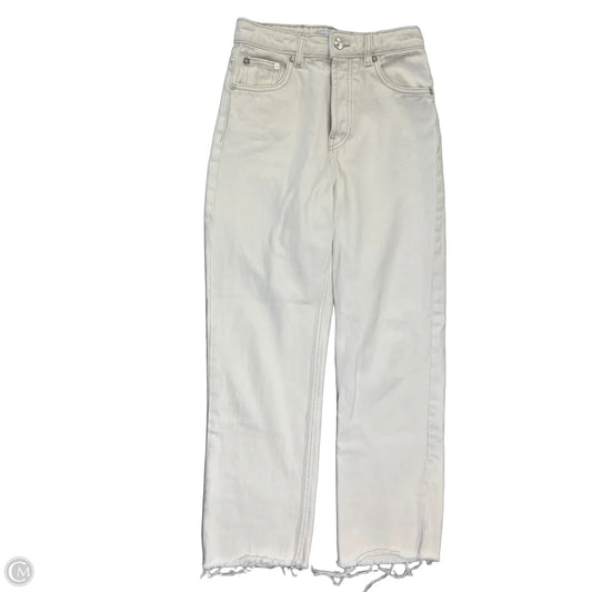 Jeans Cropped By Zara In Ivory, Size: 4