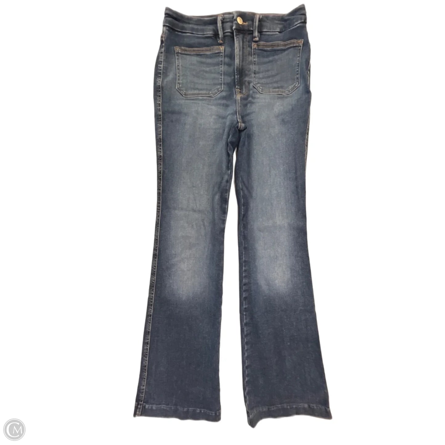 Jeans Boot Cut By Good American In Blue Denim, Size: 10