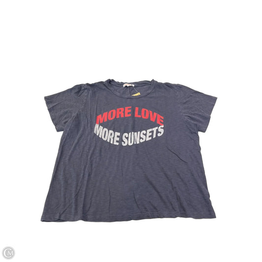 Top Short Sleeve By Sundry In Navy, Size: S