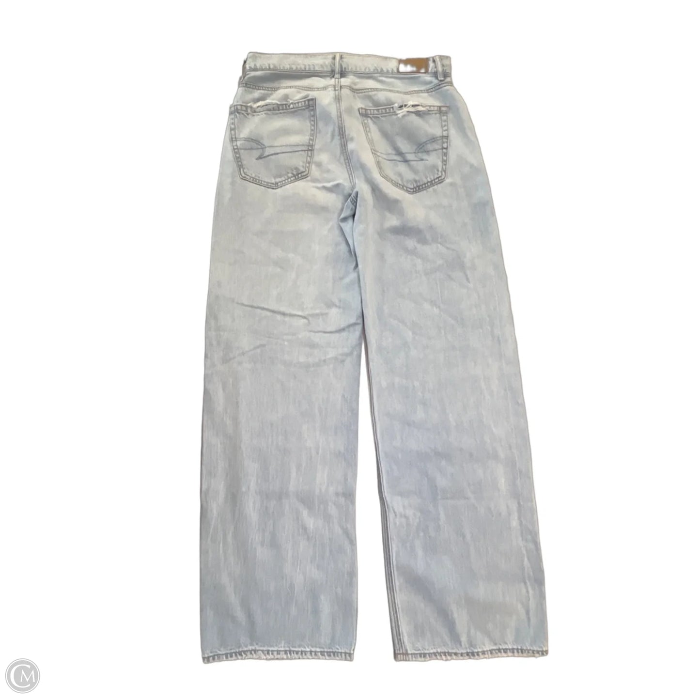 Jeans Wide Leg By American Eagle In Blue Denim, Size: 2