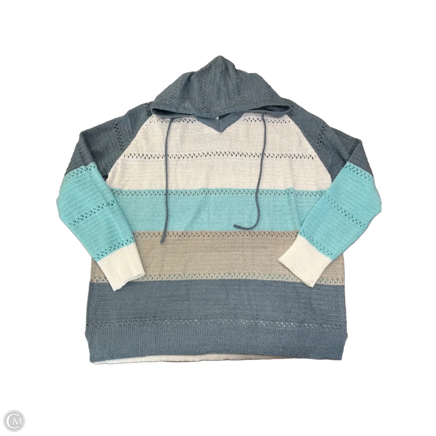 Sweater By Clothes Mentor In Blue & Grey, Size: Xxl