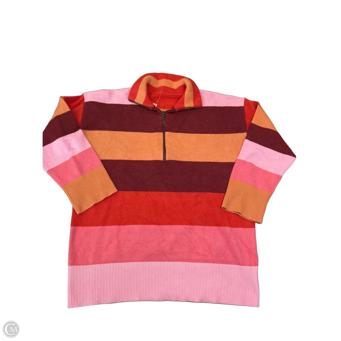 Sweater By Clothes Mentor In Striped Pattern, Size: L