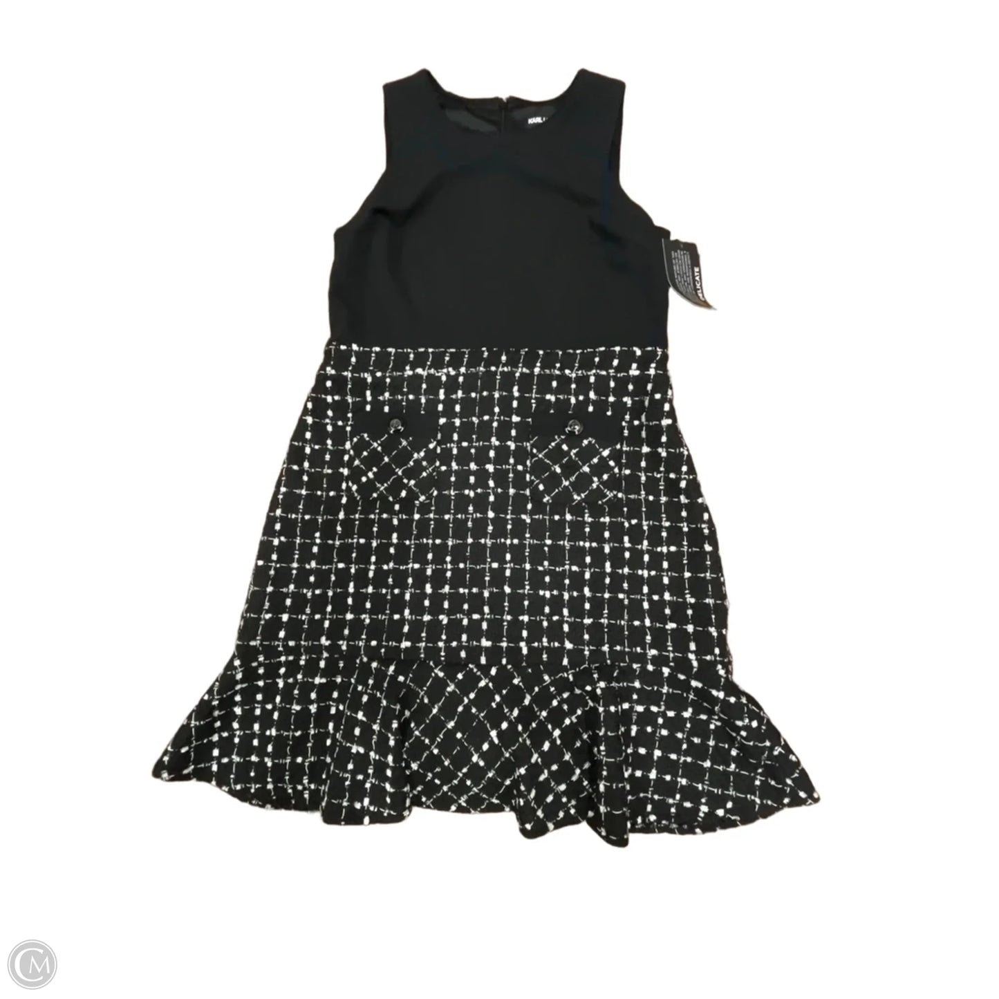 Dress Designer By Karl Lagerfeld In Black, Size: M