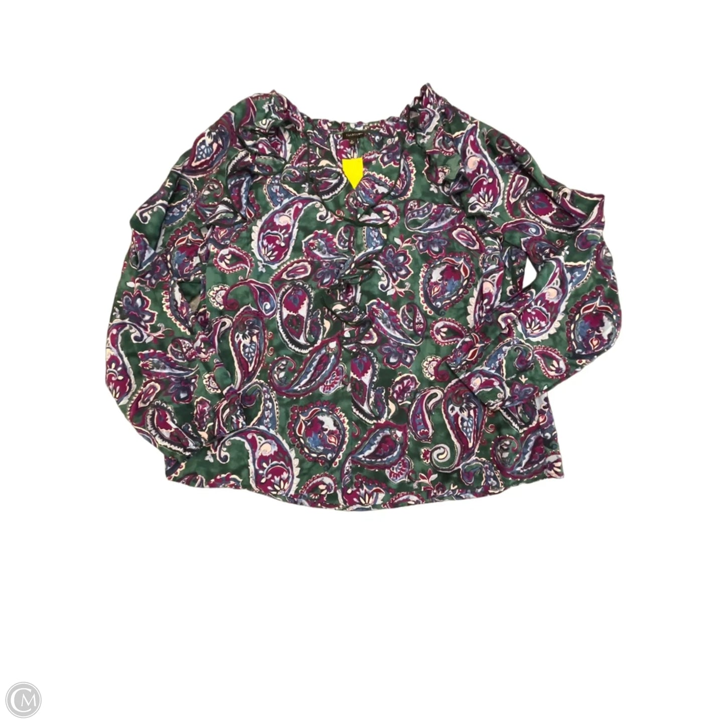 Blouse Long Sleeve By Talbots In Paisley Print, Size: Xl