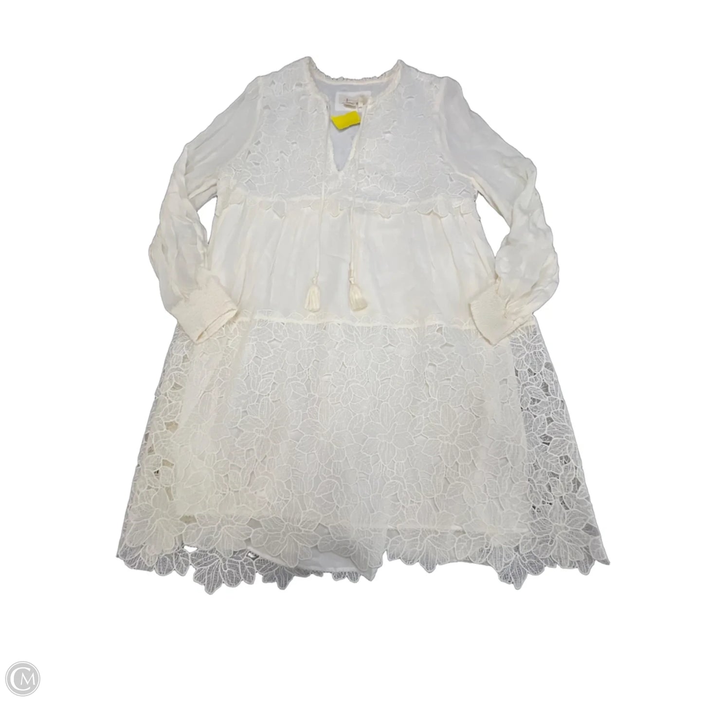 Dress Casual Short By Anthropologie In Cream, Size: L