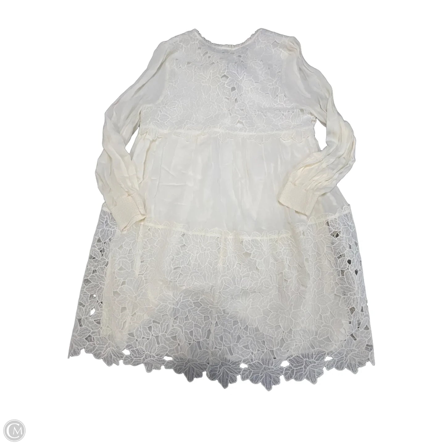 Dress Casual Short By Anthropologie In Cream, Size: L