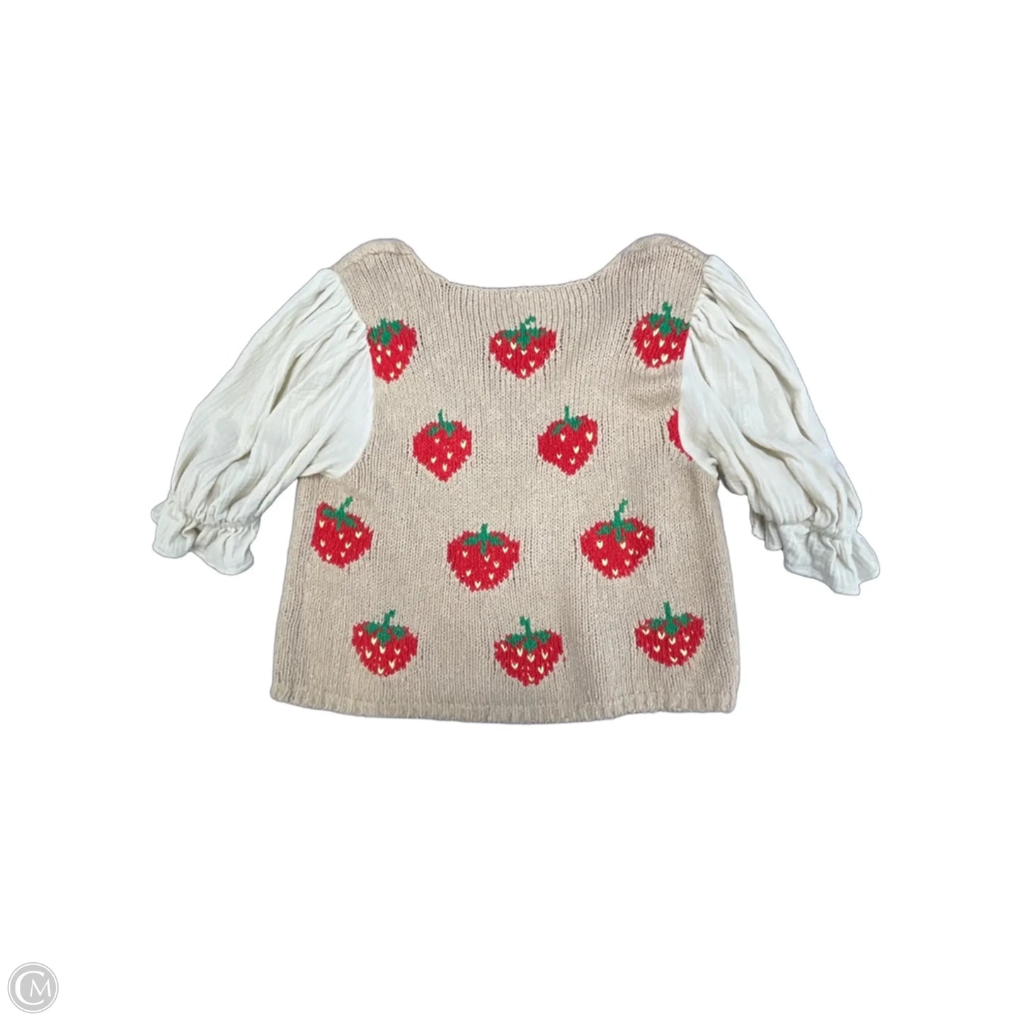 Sweater By Free People In Red & Tan, Size: Xl