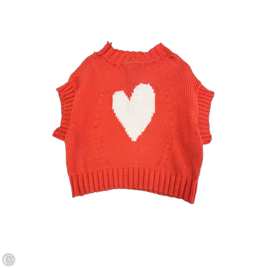 Sweater Short Sleeve By Maeve In Orange, Size: Xl