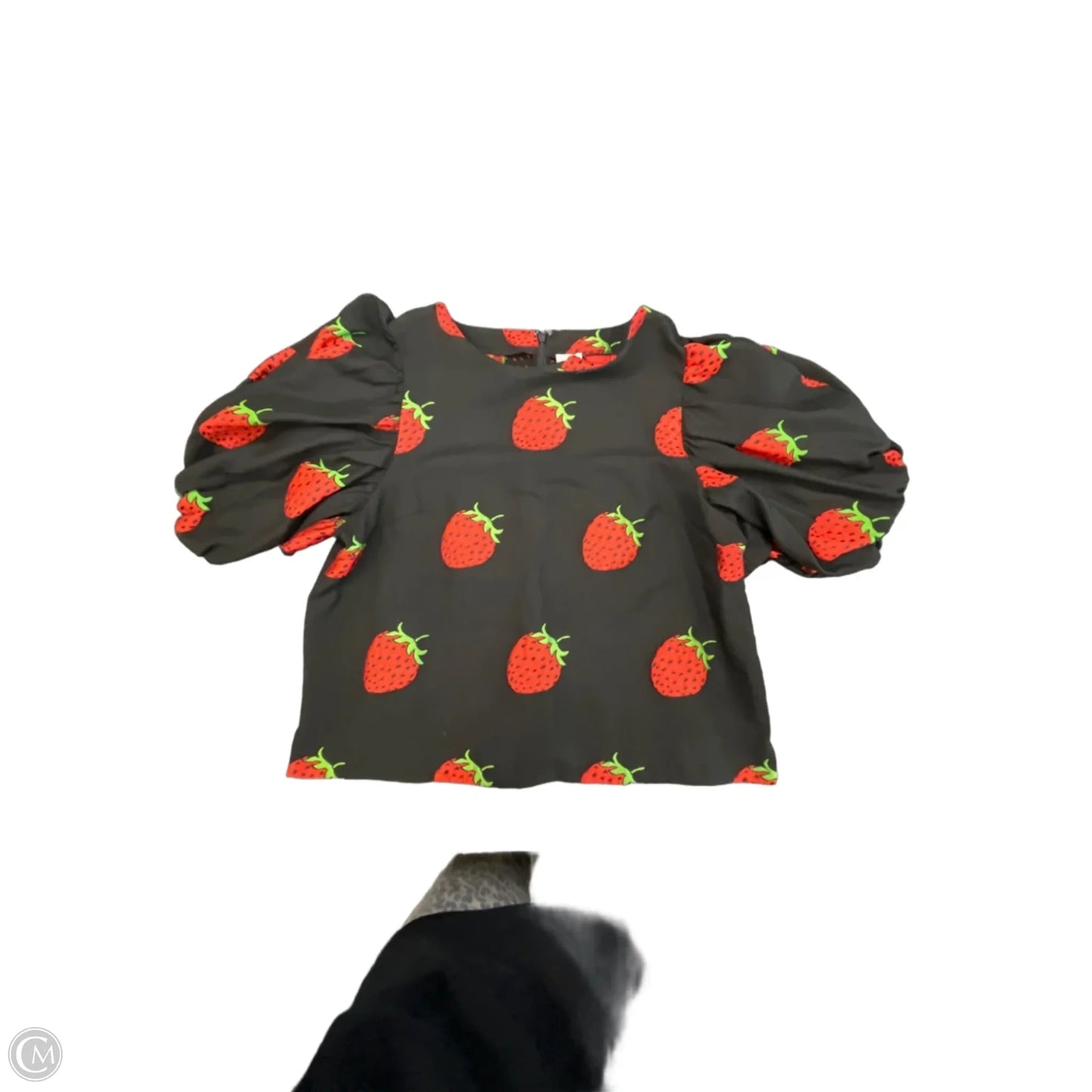 Blouse Short Sleeve By Maeve In Black & Red, Size: Xl
