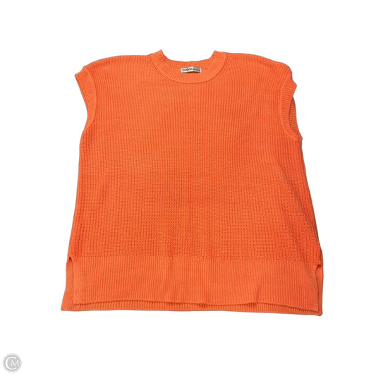 Sweater Short Sleeve By Zenana In Orange, Size: L