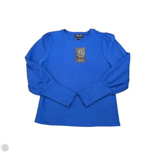 Top Long Sleeve Basic By Mac And Me In Blue, Size: S