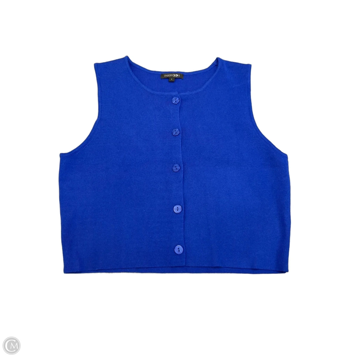 Top Sleeveless Basic By Papermoon In Blue, Size: L