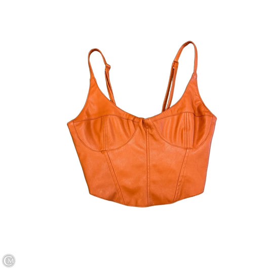 Top Sleeveless By Clothes Mentor In Orange, Size: S