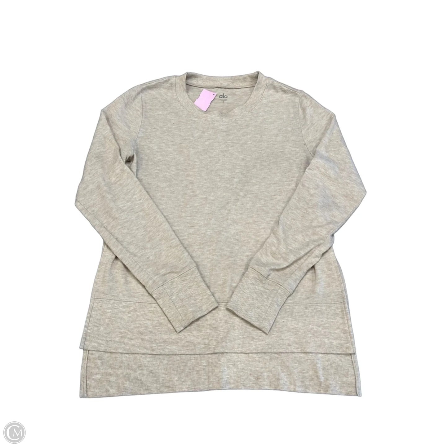 Top Long Sleeve Basic By Alo In Beige, Size: S