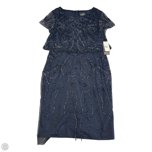Dress Party Midi By Adrianna Papell In Navy, Size: Xl