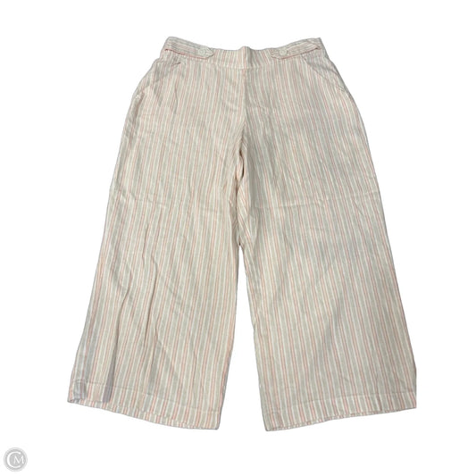 Pants Wide Leg By Croft And Barrow In Striped Pattern, Size: L