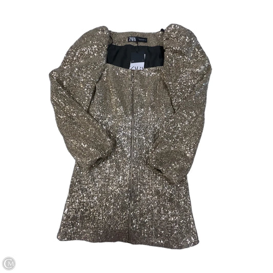 Dress Party Short By Zara In Gold, Size: M