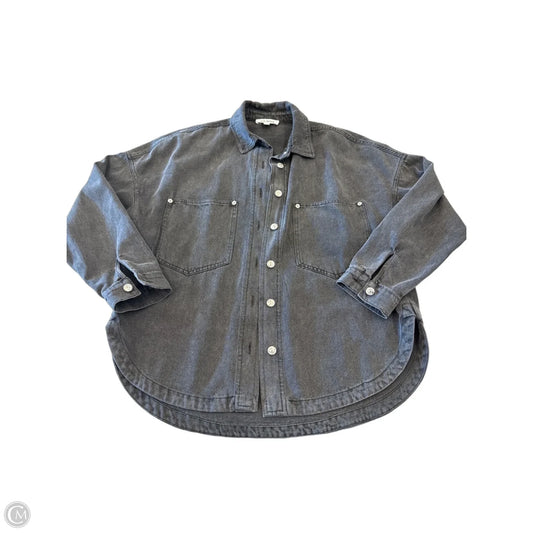 Jacket Shirt By Steve Madden In Black Denim, Size: Xs