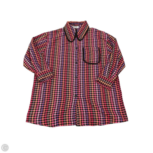 Jacket Shirt By Clothes Mentor In Multi-colored, Size: L