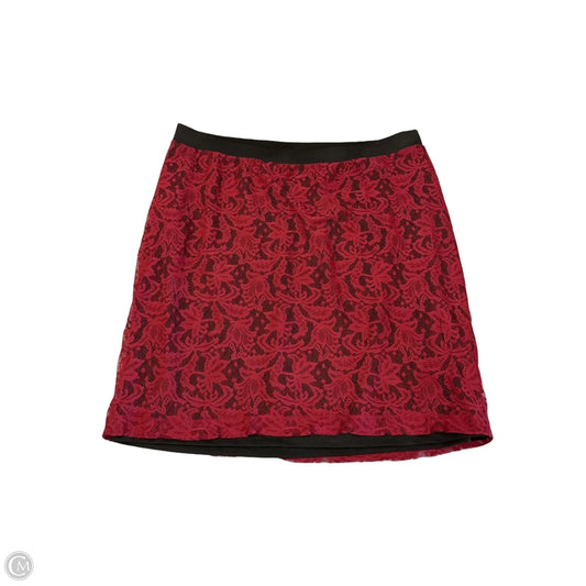 Skirt Midi By Cato In Black & Red, Size: Xxl