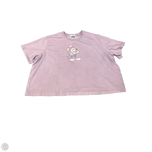 Top Short Sleeve By Disney In Purple, Size: 3x