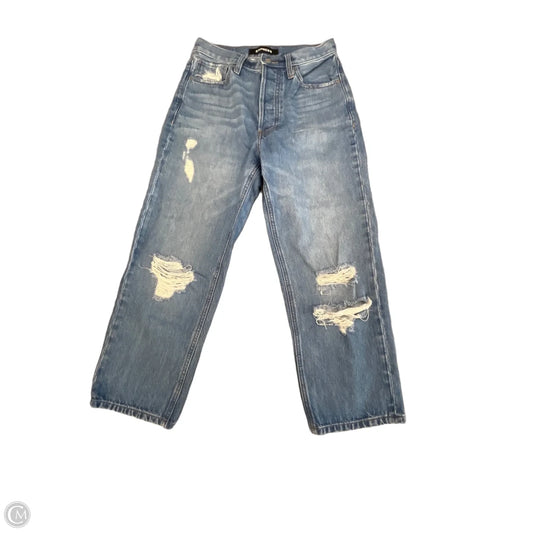 Jeans Cropped By Express In Blue Denim, Size: 4