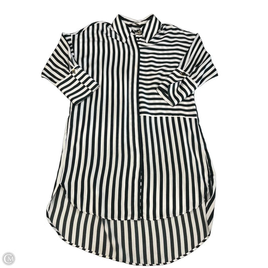 Dress Casual Midi By Zara Basic In Striped Pattern, Size: M