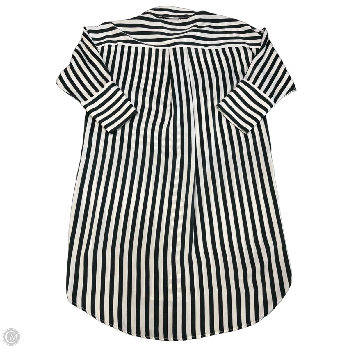Dress Casual Midi By Zara Basic In Striped Pattern, Size: M