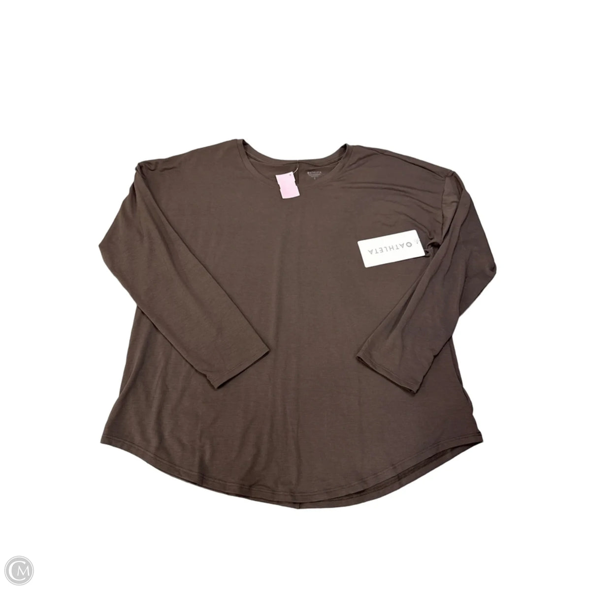 Top Long Sleeve Basic By Athleta In Brown, Size: L