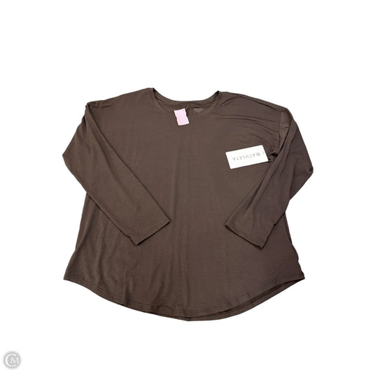 Top Long Sleeve Basic By Athleta In Brown, Size: L
