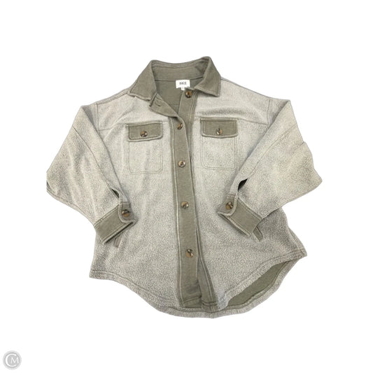 Jacket Shirt By Bke In Green, Size: Xs