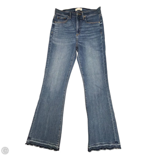 Jeans Flared By Loft In Blue Denim, Size: 6