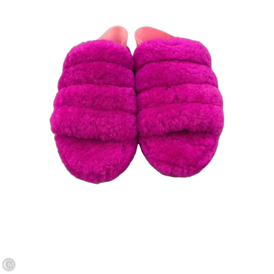 Slippers Designer By Ugg In Pink, Size: 6