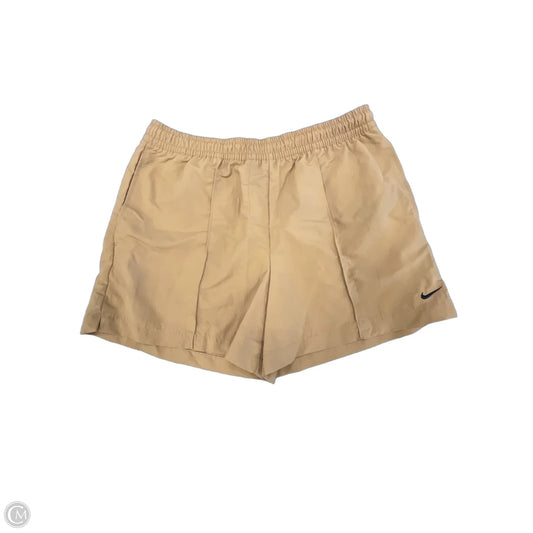 Athletic Shorts By Nike Apparel In Tan, Size: M