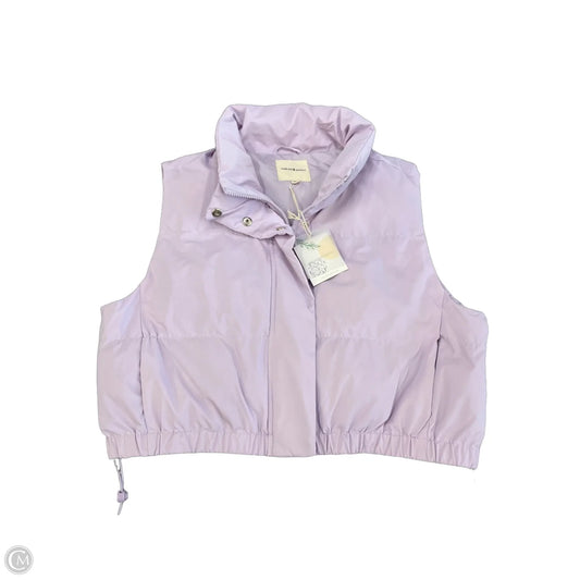 Vest Puffer & Quilted By Thread And Supply In Purple, Size: L