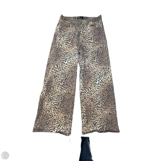 Jeans Wide Leg By Gap In Animal Print, Size: 12