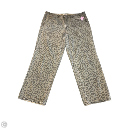 Jeans Wide Leg By Universal Thread In Animal Print, Size: 16