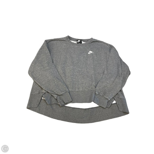 Sweatshirt Crewneck By Nike Apparel In Grey, Size: 1x