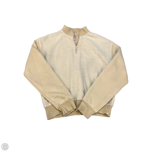Sweatshirt Collar By Mono B In Tan, Size: S