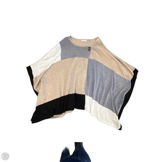 Shawl By Calvin Klein In Grey & Tan, Size: Osfm