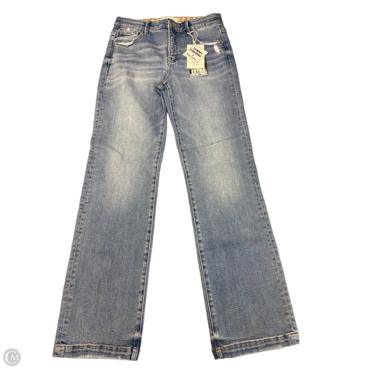Jeans Straight By Risen In Blue Denim, Size: 8