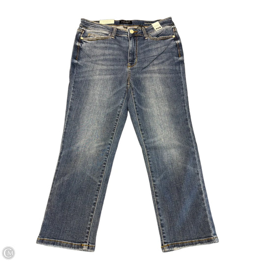 Jeans Cropped By Judy Blue In Blue Denim, Size: 10